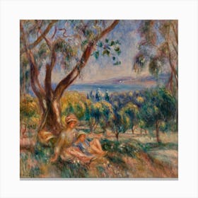 Landscape With Figures, Near Cagnes (1910), Pierre Auguste Renoir Canvas Print