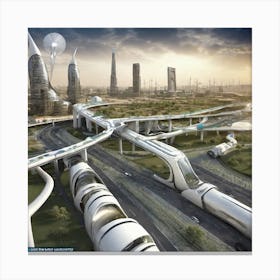 Futuristic Cityscape 144 Canvas Print