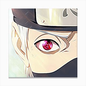 Half of the anime's face forms a panel Canvas Print