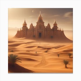 Sand Castle In The Desert Canvas Print