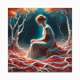 Woman In The Forest 11 Canvas Print