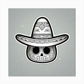 Mexican Skull 2 Canvas Print