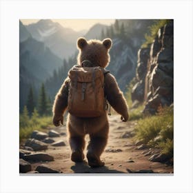 Bear Walks Away Canvas Print