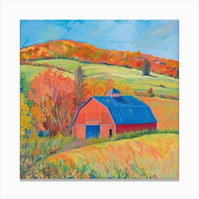 Barn In The Fall 1 Canvas Print