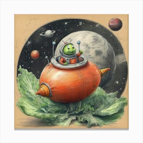 Alien In Space Canvas Print