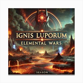 Ignis Luporum Elemental Wars Title Screen Canvas Print