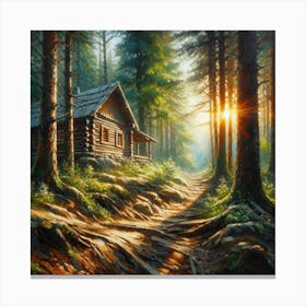 Cabin In The Woods 2 Canvas Print