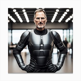 Steve Jobs In Armor 5 Canvas Print