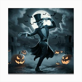 Skeleton Dancer Halloween 2 Canvas Print