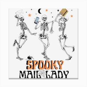 Skeletons Spooky Dancing Spooky Halloween Skeleton Canvas Print