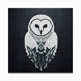 Barn white Owl Mosaic Canvas Print