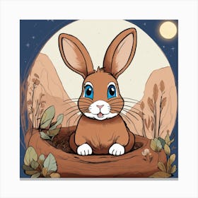 Rabbit In The Nest Canvas Print