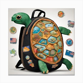 Turtle Backpack Canvas Print