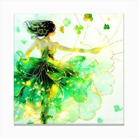 Clovers Flower - St Patrick'S Dance Canvas Print