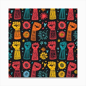 Doodle Pattern Canvas Print