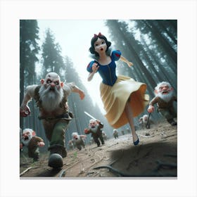 Snow White And The Seven Dwarfs 4 Canvas Print