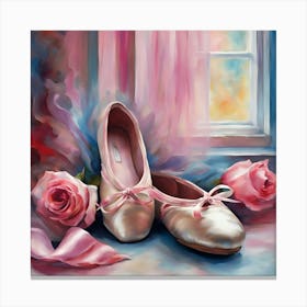 Pink Ballet Pumps Canvas Print