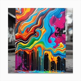 Dripping Paint Canvas Print