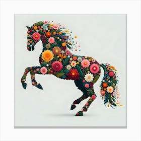 Floral Horse Canvas Print Canvas Print