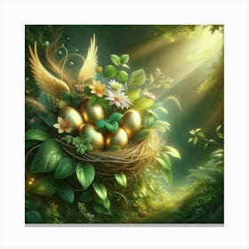 Eggs In The Nest Canvas Print