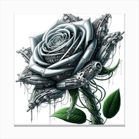 Robot Rose Canvas Print