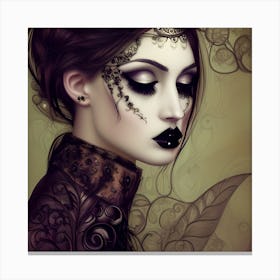 Beautiful Gothic Woman Canvas Print