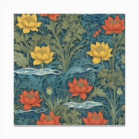 William Morris Lotus Canvas Print