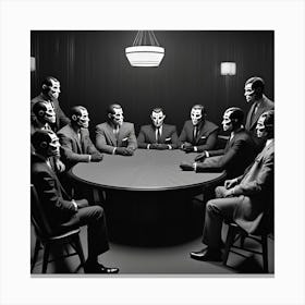 Group Of Men At A Table 1 Canvas Print