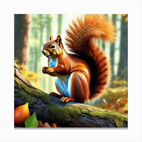 Squirrel In The Forest 362 Canvas Print