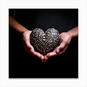 Heart In Hands Canvas Print