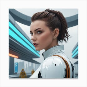 Futuristic Girl 8 Canvas Print