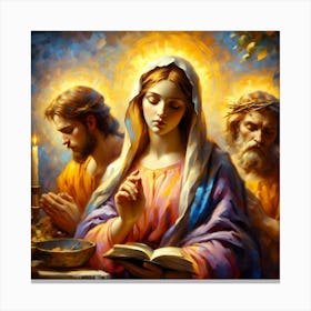 Jesus And Mary Canvas Print