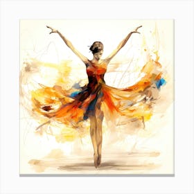 Dance Poses - Prima Ballerina Canvas Print