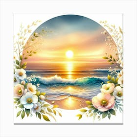 Sunset On The Beach Canvas Print