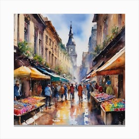 London Market Canvas Print