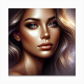 Beautiful Woman Portrait Canvas Print