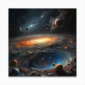 Galaxy Painting Canvas Print