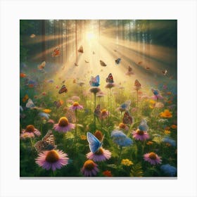 Butterfly In The Forest Canvas Print