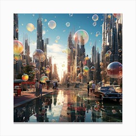 Futuristic Cityscape Canvas Print