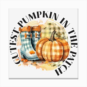 Cutest Pumpkin Fall Sublimation Designs Bundle Canvas Print