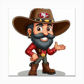 San Francisco 49ers Cowboy Canvas Print