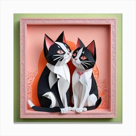 Couple Of Cats Canvas Print