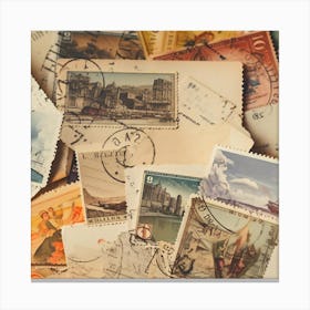 Postage Stamps 22 Canvas Print