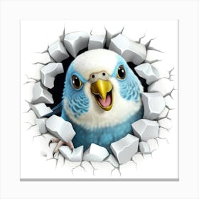 Blue Parakeet Canvas Print