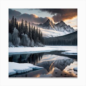 Nature Mountain Stream Canvas Print