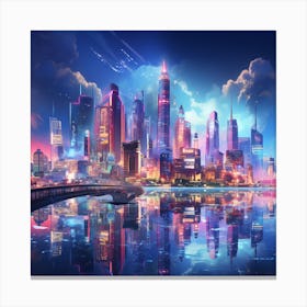 Futuristic Cityscape 1 Canvas Print