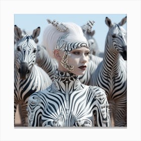 ZEBRA DANCE Canvas Print