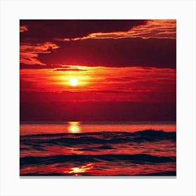 Sunset Over The Ocean 153 Canvas Print