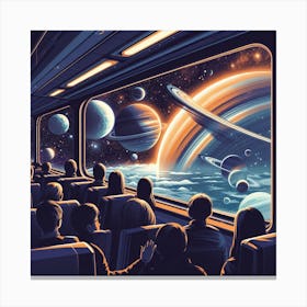 Space Train 7 Canvas Print