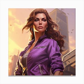 GTA Style Cindy Crawford Canvas Print